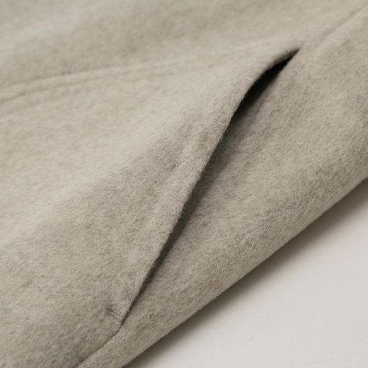 QH969斯尔丽2025秋冬新款轻国风绣花流苏双面呢大衣短款羊毛大衣 商品图6