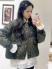 D121016女士绗缝防泼水菱格翻领单排扣棉服夹克外套 商品缩略图3