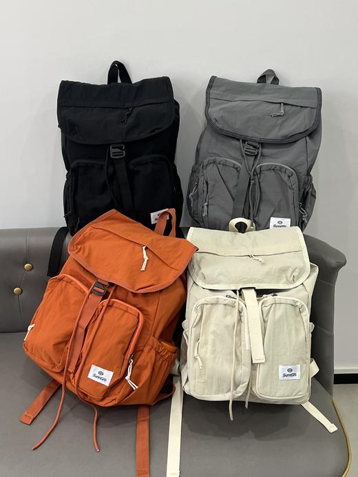 【 lu家同款户外旅行双肩包SS508】✅ 防泼水面料，小雨天也不怕淋湿包包里的宝贝 ✅抽绳+翻盖双设计，安全感max-PWJCY 商品图7