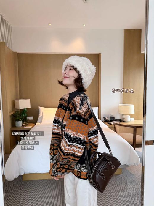 一店j 「费尔岛」秋冬一抹亮色「高克重纯羊毛」小个子也超好穿的肥肥大～ 商品图1