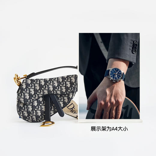 【95新】Dior迪奥Saddle小号老花宽肩带Saddle马鞍包手提包单肩包中性款 071225AK12 商品图8