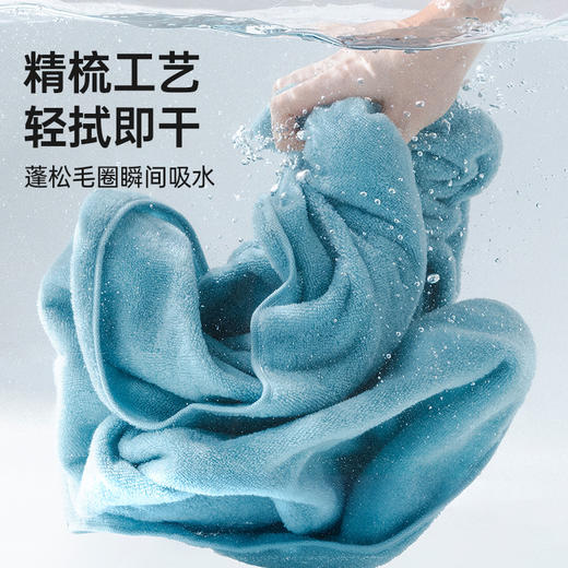 洁丽雅全棉浴巾不掉毛家用酒店款吸水加厚成人大号加大高档 商品图3