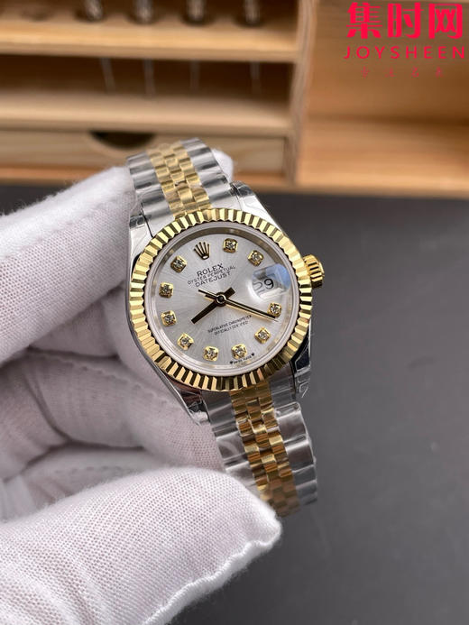 Rolex劳力士GS日志型系列 女款28mm GS日志28系列 间金白盘钻面 2671机 五珠带 女士腕表 商品图1