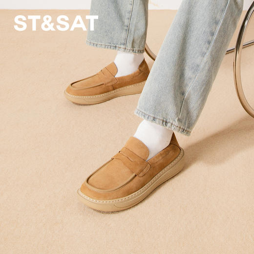 星期六男士舒适一脚蹬休闲皮鞋SSD3121012 商品图4