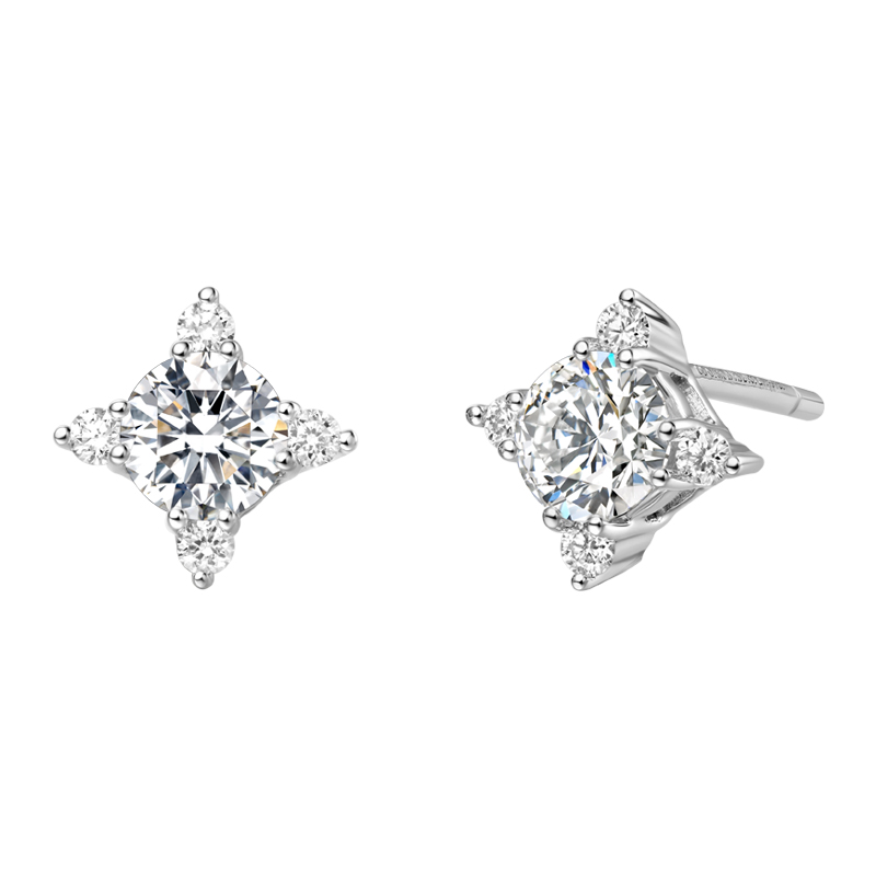 ［东方爱意］18K金钻石耳饰#闪亮