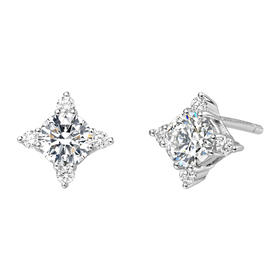 ［东方爱意］18K金钻石耳饰#闪亮