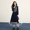 【年货节】熙世界高知得体假两件连衣裙女士秋冬学院风格纹拼接收腰衬衫裙子 商品缩略图2