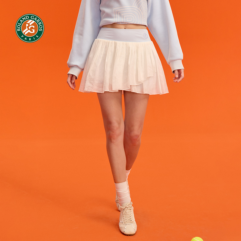 罗兰加洛斯法网网球裙女2025夏季新款网球百褶裙短裙轻盈半身裙