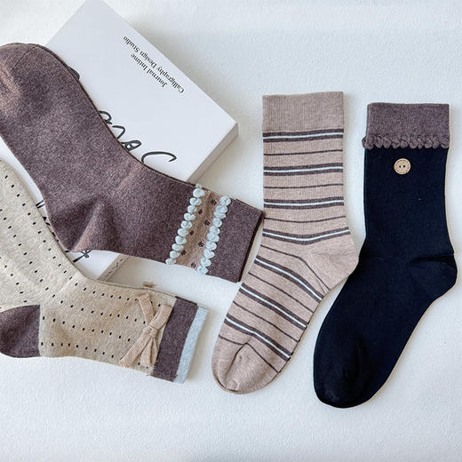 基础-简约咖啡豆豆袜子-纪念日百货门店同款168148447 商品图1