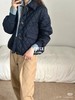 D121016女士绗缝防泼水菱格翻领单排扣棉服夹克外套 商品缩略图6