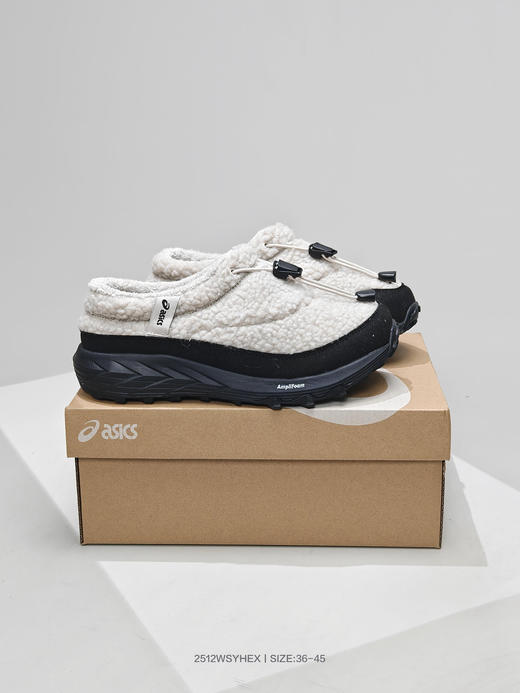 亚瑟士ASICS  泰迪毛毛拖 一脚蹬 加绒加毛 耐磨保暖 生活休闲鞋 男女同款 商品图1