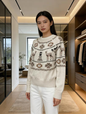 香奈儿 25秋冬新款 滑雪系列小鹿针织毛衣(TM)