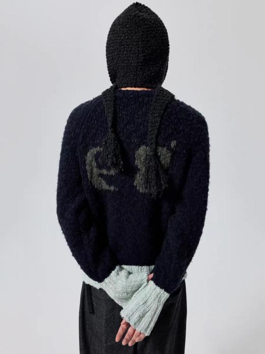 Simple Project/M25201/撞色数字羊毛拉链毛衣 商品图4
