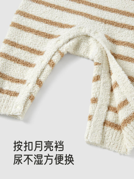 英氏婴儿宝宝连体衣冬季新款保暖条纹长袖哈衣爬服YZJAJ3R032A  YZJAJ3R033A 商品图3