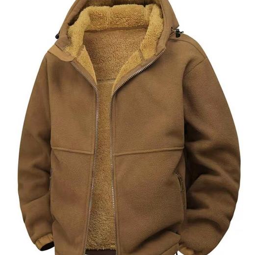 2026新款加绒加厚保暖防风自发热连帽抓绒衣外套（多色） 商品图3