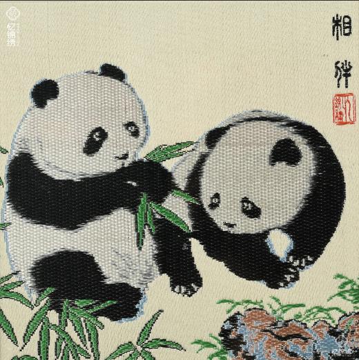 蜀锦小座屏-相伴 商品图2
