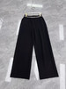 新款时尚松紧腰字母宽松显瘦阔腿直筒休闲裤 商品缩略图8