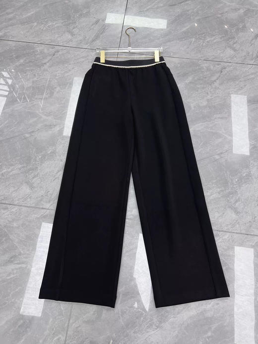 新款时尚松紧腰字母宽松显瘦阔腿直筒休闲裤 商品图8