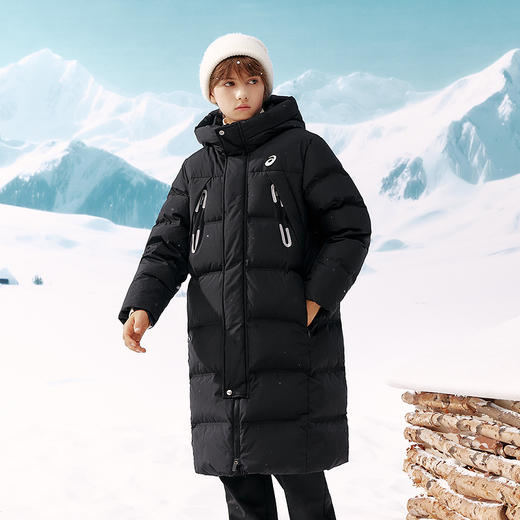 ASICS/亚瑟士儿童25年冬季长款厚款羽绒服蓄热保暖时尚百搭防泼水 商品图1