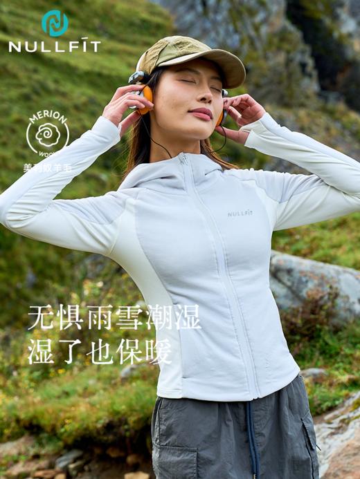 新品🔥NULLFIT可机洗秋冬户外美利诺羊毛棉服女士修身跑步防风保暖外套【tbzg】 商品图0