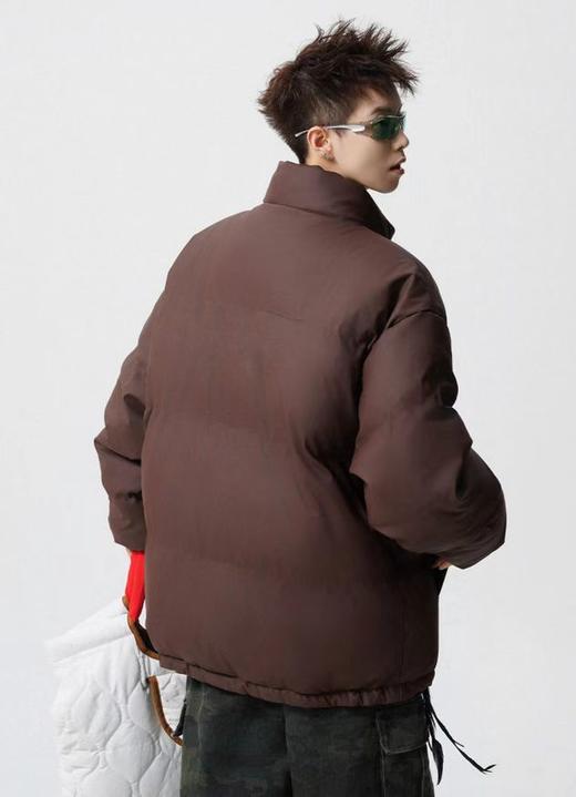 D121029简单大方拼色设计防风防水羽绒棉衣棉服 商品图3