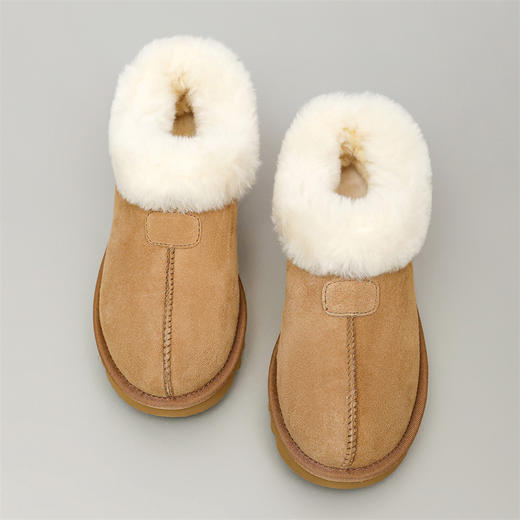 隆丰 冬季新款厚实A级羊皮毛一体塔次特植物氢底专利厚底毛边雪地靴短靴122228 商品图6