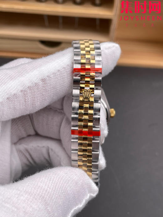 Rolex劳力士GS日志型系列 女款28mm GS日志28系列 间金白盘钻面 2671机 五珠带 女士腕表 商品图7