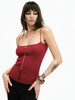 TR她热 莓果可可 酒红色针织镂空复古显瘦修身吊带背心开衫两件套 商品缩略图2