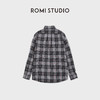 ROMI STUDIO“复古格调”撞色格纹棉质宽松舒适翻领衬衫RWDSSY1740 商品缩略图3