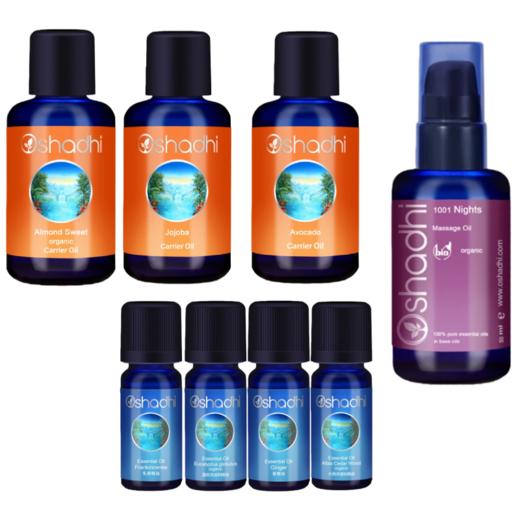 Oshadhi DIY身体/面护/香氛 多用精油 蓝胶尤加利 10ml/姜精油10ml/乳香精油 10ml/大西洋雪松精油 10ml 商品图1