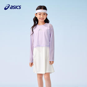 ASICS/亚瑟士童装25年夏季新款女童印花针织弹力透气连衣裙三件套