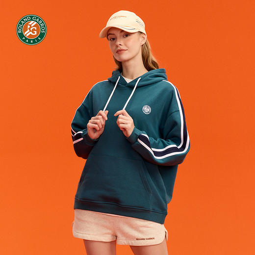 罗兰加洛斯法网连帽长袖卫衣女秋新款网球服休闲套头上衣 商品图2