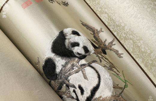 真丝织锦-步步高卷轴竹枝憨聚 商品图3