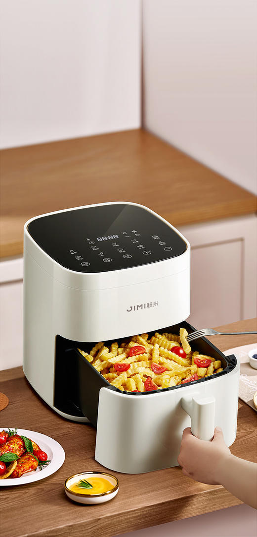 💯【积米6L大容量空气炸锅多功能一体家用炸薯条机AF-201】♥️空气嫩炸健康吃，悠享轻食美味😘6L大容量 │ 10大预设菜单 │ 60°旋动热风 商品图2
