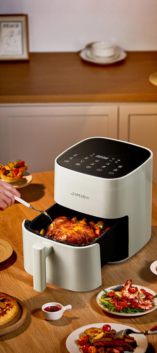 💯【积米6L大容量空气炸锅多功能一体家用炸薯条机AF-201】♥️空气嫩炸健康吃，悠享轻食美味😘6L大容量 │ 10大预设菜单 │ 60°旋动热风 商品图1