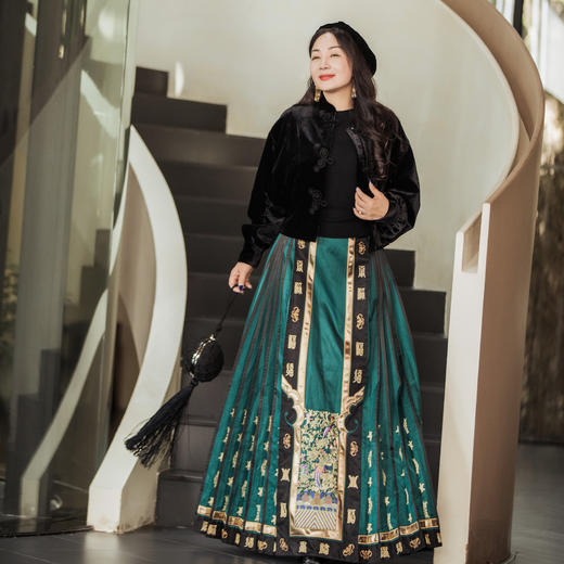 【林栖设计小店】万福今安|马面裙恭王府联名2026早春新款半身裙女1961002 商品图2