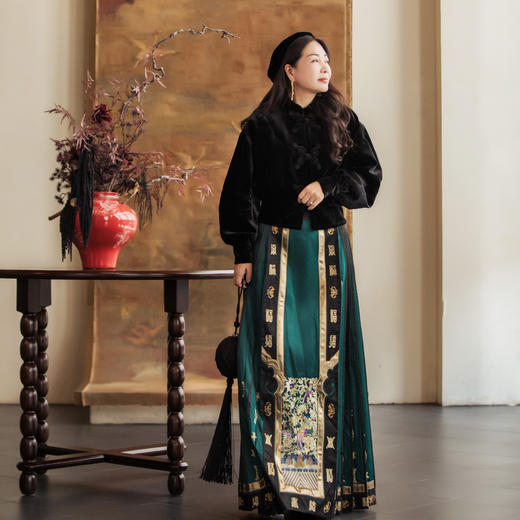 【林栖设计小店】万福今安|马面裙恭王府联名2026早春新款半身裙女1961002 商品图0