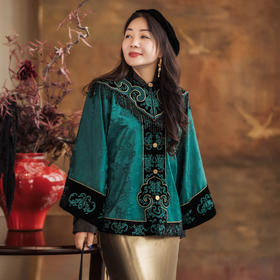 【林栖设计小店】（现货）【孟庭苇同款】福至云心|云肩恭王府联名丝绒2026早春新款配饰女2961009