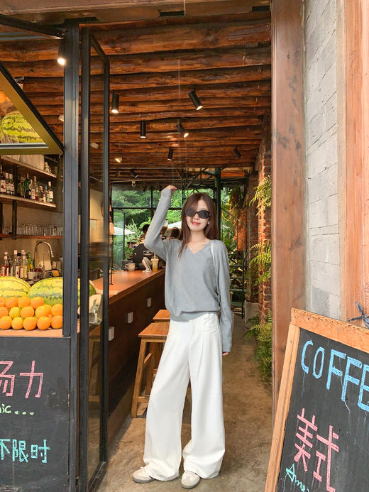 【149元任选2件】现货！ 韩系V领长袖针织衫 商品图14