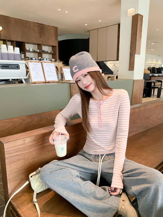 <曾小咸推荐>现货秒杀 ！微信超特价！条纹长袖T恤 日常119.99 立减50 秒杀69.99！！ 商品图4