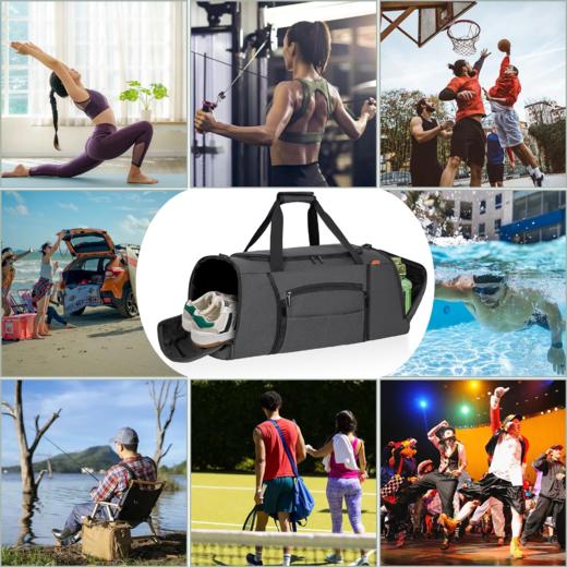 美国 TORIBIO 大容量行李包 健身瑜伽包 带独立鞋仓和干湿分离口袋 53升容量 商品图5