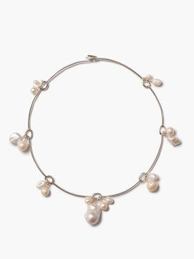 订购6周到｜Chan Luu-CROWN-皇冠 银色 淡水珍珠 项圈［美国设计师］