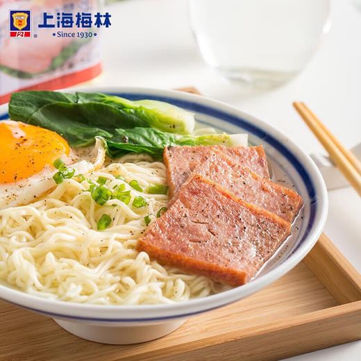 上海梅林午餐肉罐头198g*8个（新老包装随机发货） 商品图3