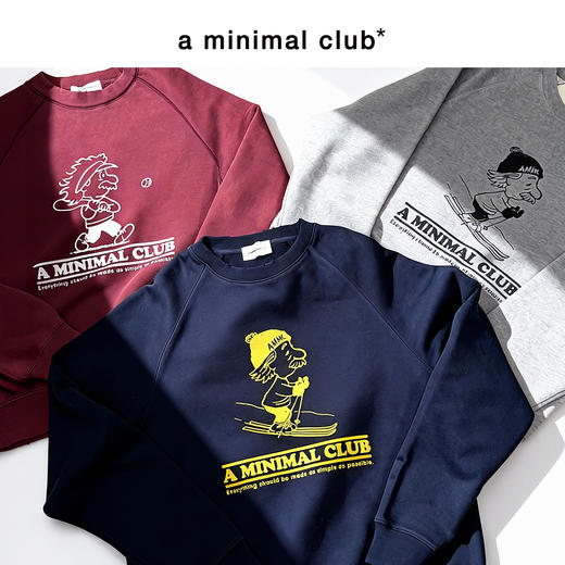 a minimal club重磅450克毛圈布夹克做旧水洗多图案卫衣AM5BST11 商品图1