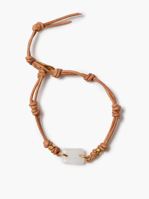 订购6周到｜Chan Luu-MESA-月光石 皮革 手链［美国设计师］ 商品图0