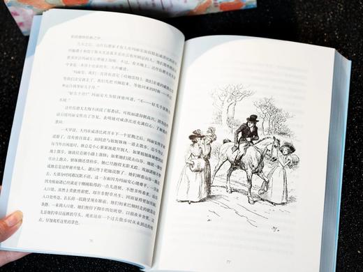 《简·奥斯丁精选集》（函套全3册），赠礼1：诗画级艺术书签3张，赠礼2：定制油画艺术帆布包1个。 商品图7