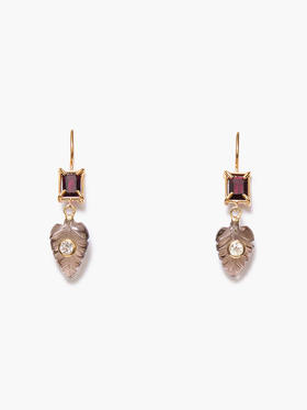 订购6周到｜Chan Luu-FERN-石榴石 烟晶 白托帕石 耳环［美国设计师］