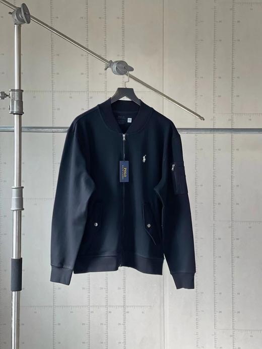 D121167小马刺绣Logo纯色棒球领长袖情侣秋冬拉链夹克外套 商品图4