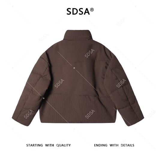 SDSA男士秋冬新款痞帅男装复古竖纹羽绒服百搭时尚立领外套宽松 商品图4