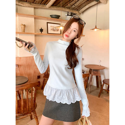 <曾小咸推荐>现货秒杀 ！微信超特价！韩系蕾丝打底t恤 日常129.99 立减60 秒杀69.99！！ 商品图4